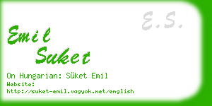 emil suket business card